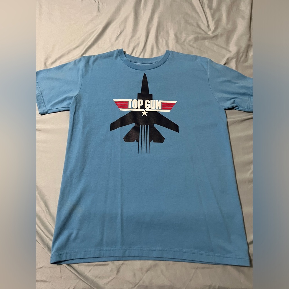 Top Gun Maverick F-14 Fighter Jet T-Shirt Size Mens Medium Blue